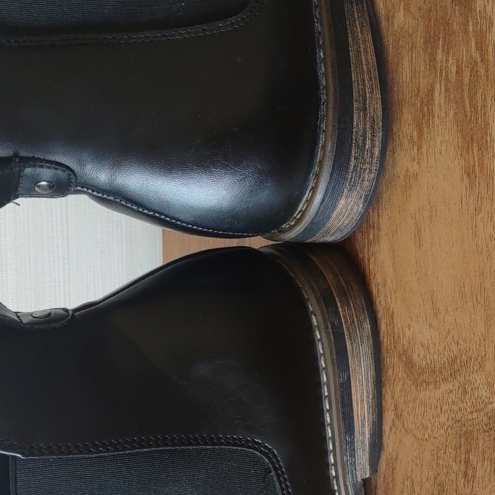Black Leather Bruno Marc Mens Boots - Size 13 - Picture 10 of 10